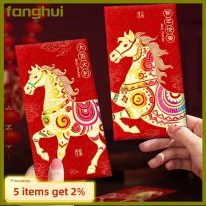 fanghui 6Pcs 2026 Chinese Horse Year Red Envelopes Creative Spring Festival Red Packet Traditional Lucky Money Pockets New Year Gifts