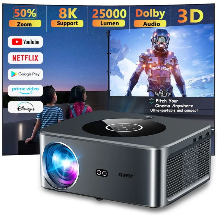 Netflix Ufficiale/Dolby]Proiettore 4K, 850 Ansi Autofocus/6DKeystone Videoproiettore WiFi Bluetooth, WiMiUS Proiettore 1080P Full HD, Proiettori Sigillato & a Prova di Polvere da Esterno/PS5/HDMI/USB