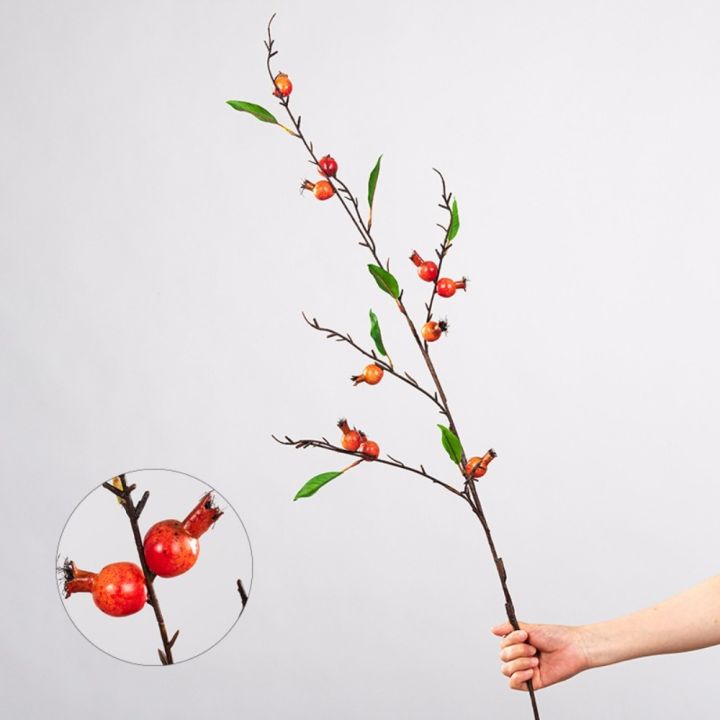 JOANNAUK Cành dài Quả lựu nhân tạo Nhựa 10 trái cây Cành trái cây nhân ...