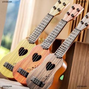 [COD] yixiayun 1Pcs Learning Educational Gifts 26 35cm Kids Guitar 4 Strings Musical Instrument With Paddles Simulating Yukrili Musical Toy