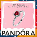 （48 Hour Shipping） Pandora Shining Heart of Joy Single Stone Ring - Red ...