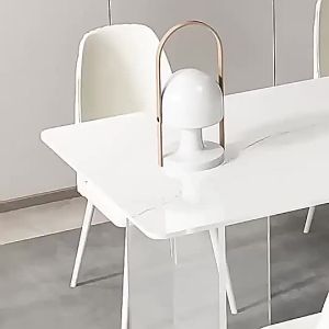 Acrylic Suspension Dining Tables and Chairs Set Dining Table Cream Style Nordic Light Luxury Stone Plate Dining Table