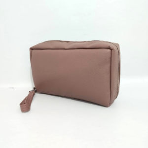 Pouch kosmetik wanita travel organizer selempang cewek dompet hp kartu dan uang polos kulit sintetis