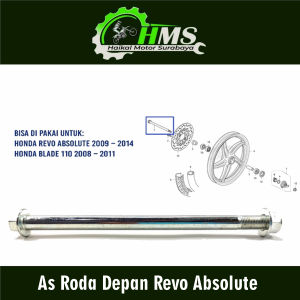 As Roda Depan Revo Absolute - As Tromol Fork Forek Depan + Mur Honda Blade Revo Absolute
