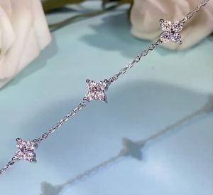 QIBAOKU 3mm 2cttw GRA Certified Moissanite Bracelets for Women Sparkling Chain Sterling Silver S925 Jewelry Birthday Gift 2026