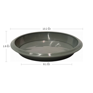 กระถาง กระถางต้นไม้ กระถางกลม เบอร์ 11 10 นิ้ว สีเทา 5 ใบ ชิ้น อัน