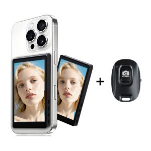 Wireless Selfie Screen for Phones Mirror Monitor for Vlogging Supports iOS & Android via Screen Mirroring
