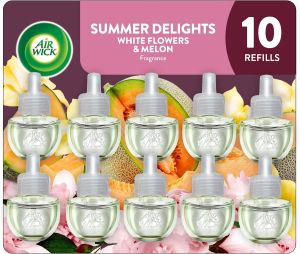 Air Wick Plug in Scented Oil Refill 10ct Summer Delights Scented Oil Air Freshener Essential Oils Eco Friendly
