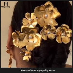 Hayating 2 3Pcs Deluxe Flower French Style Hair Comb For Women Retro Court Luxury Noble Hairclip Elegant Fashion Hair Accessories