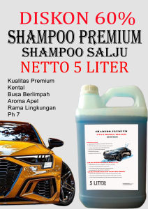 Shampoo Mobil Motor Premium 5 Liter - Aroma Apel Busa Berlimpah Ph 7 Kualitas Terbaik