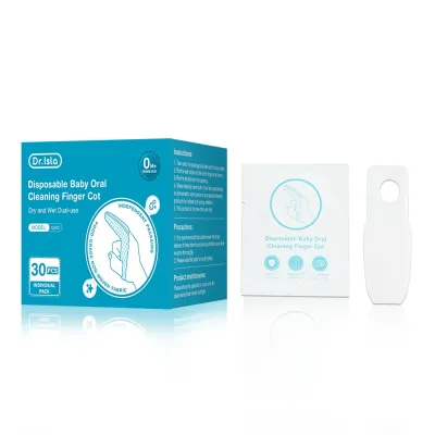 Dr.isla QJ03 Baby Tooth Cloth Scraper Newborn Toothbrush Oral Baby New Packaging 30PCS 0-3 Years old