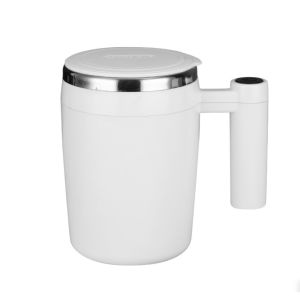Rechargeable Auto Magnetic Coffee Mug for Home Office 380ml Self Stirring Mug with Stir Bar Stainless Steel Stirring Mug Self