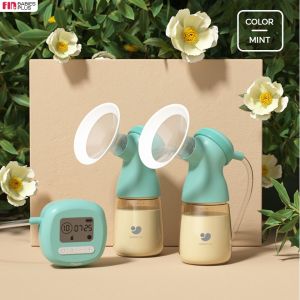 PAPABABY เครื่องปั๊มนม ปั๊มนมไฟฟ้า ปั๊มนมแบบคู่ รุ่นAOV6826 ประกัน1ปี ปรับได้ 2โหมด ความแรงได้ 10 ระดับ ฟรีสาย USB