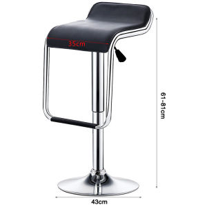 【Five-year warranty】เก้าอี้บาร์หุ้มหนัง PU ปรับระดับได้ เก้าอี้ขาสูงหมุนได้ 360 องศา โครงขาเหล็กชุปด้วยไฟฟ้า