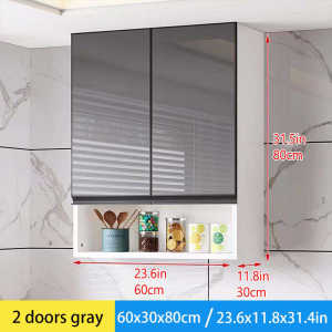 Glass Panel Cabinet Modern Minimalist Storage Durable Safe Space Saving Efficient Kitchen Wardrobe Design