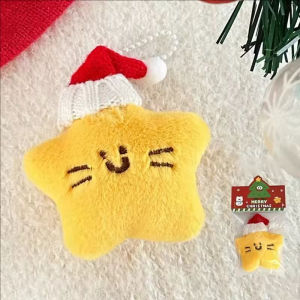 Kawaii Christmas Plush Keychain Cartoon Santa Claus Xmas Tree Snowman Elk Doll Stuffed Toys Bag Charm Pendant Christmas Gift