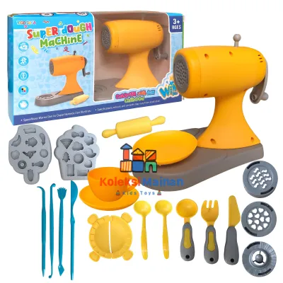 Mainan Edukasi Anak Mesin Cetakan Mie Lilin Plastisin Playdough Noodle Machine Play Fun Doh Set