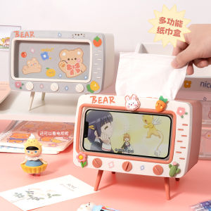 WE 3817 = 桌面电视机纸巾盒 Desktop TV Tissue Box #Random Color