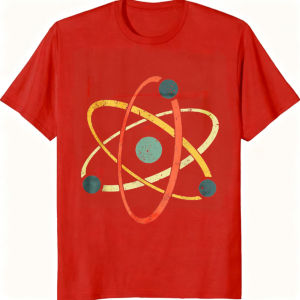 [Local Stock] VCC  Vintage Style Atom Art Graphic Biology Physics Chemistry Lovers T-Shirt Cotton Crew Neck Short Sleeve Men Women Clothing