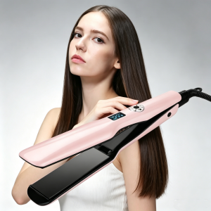 Ceramic Hair Straightener LCD Display Flat Iron Adjustable Temperature HairStyling Tool