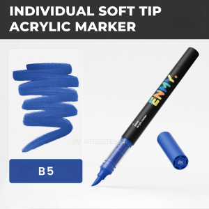 ENMY Individual Acrylic Marker Soft Tip Pen Refill Set Paint Drawing Colouring Painting Art Multi Surface Use Marker Pen