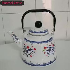 Porcelain enameled boiling water pot Large capacity tea kettle Gas induction cooker universal boiling tea pot Enamel teapot