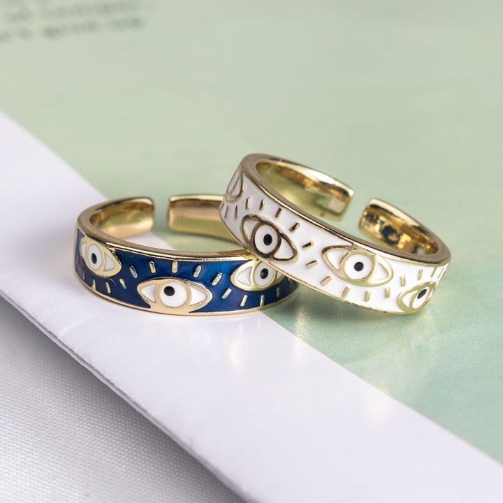 Korea Gothic Style Evil Eyes Finger Rings Stainless Steel Rings Men Women  Adjustable Opening Ring Jewelry Lazada PH