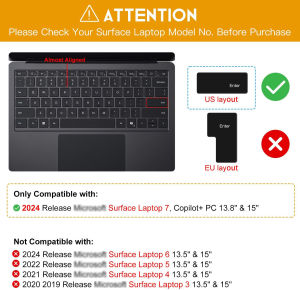 TPU Clear Keyboard Protector Cover for SURFACE Pro Type Keyboard & SURFACE LAPTOP