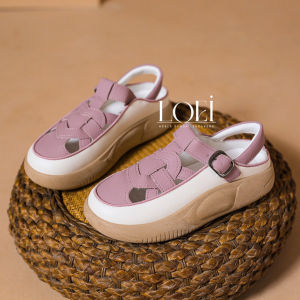 LOEI Zea Sepatu Wedges Casual Tali Wanita Fashion Kekinian 0214