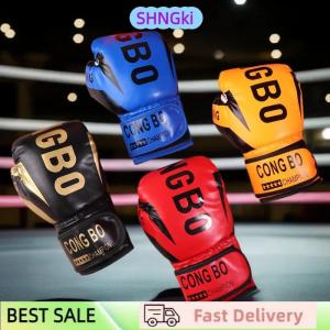 SHNGki Kids 6oz Professional Boxing Training Sparring Gloves PU Leather Kids Breathable Muay Thai Punching Karate Training Gloves