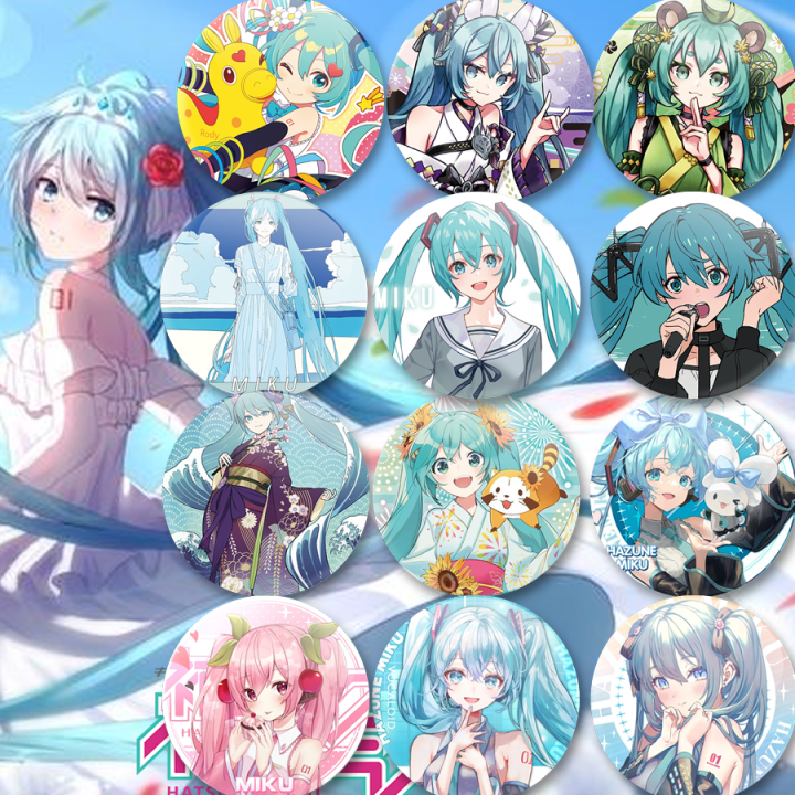 Hatsune Miku Vocaloid Project Sekai Virtual Singer Button Pins / Badge ...