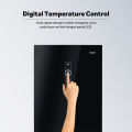 AQUA Kulkas 2 Pintu 324 L Bottom Freezer [Black] - Magic Room - Precise Multi flow - Tempered Glass Tray - Digital Temp Control - Twin Inverter - Double Ice Maker - LED Light - Soft Freezer - AQR-350RBG(BK). 