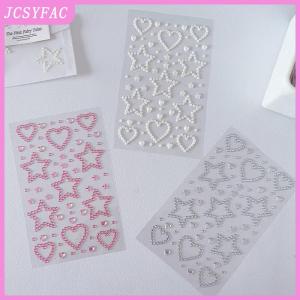 JCSYFAC 3D Star Heart Crystal Stickers Kids DIY Decoration Self Adhesive Jewelry Crafts Sparkly Rhinestone Stickers Girls Gifts