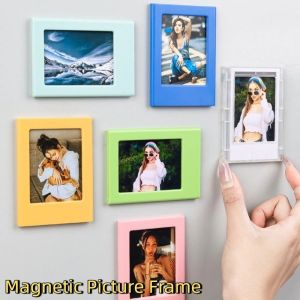 REGISTR 4PCS 3 Inches ic Picture Frame Multi-purpose Double Sided Mini Picture Frames Durable DIY Photo Frames Refrigerator Use