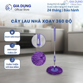 Cây Lau Nhà Xoay 360 Độ Cán Dài Mâm Nhựa Tặng Kèm Bông Lau Thấm Hút Tốt Dễ Dàng Vệ Sinh