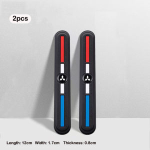 สติกเกอร์ป้องกันรอยขีดข่วนขอบประตูรถ4ชิ้นกันชนด้านข้างแถบป้องกันแถบกันการชนเหมาะสำหรับมิตซูบิชิ Xpander Pajero Outlander ผจญภัย Lancer Eclipse EVO Galant Mirage Attrage