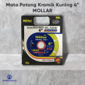 MOLLAR Diamond Blade Yellow 4" Metal Mat Potong Keramik Granit. 
