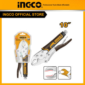 Kìm bấm khóa mỏ cong 10 inch chất liệu thép carbon INGCO HCJLW0210
