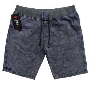 Celana Jeans Pendek Pria Pinggang Karet Biru Snow Size 27 Sampai 45