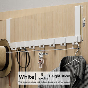 Door rear hook without punching door back type clothes hanger door top clothes hanger storage rack room door wall hanger hook length