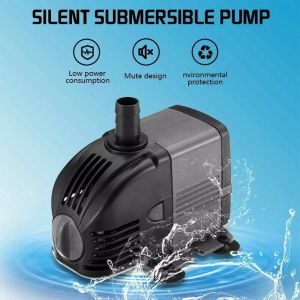 6W-60W 220V Submersible Aquarium Circulation Water Pump Fish Tank Ultra-Quiet Mini Water Pump Circulating With Nozzle Small Cycle Filter Fish Tank Powerhead Fountain Hydroponic Pond Air Pump