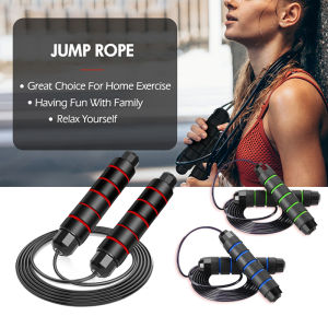 Adjustable Tangle-Free Jump Rope with Ball Bearing and Memory Foam Handles - 2.8M Rapid Speed Fitness Skipping Rope for Outdoor Workouts - Durable PVC Embedded Wire and Soft Anti-Skid Handles for Smooth and Tangle-Free Rotation