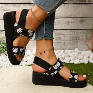 [Free Shipping] Simple WomenS Sandals 2025 Fashion Outdoor Slip-On Sandals For Petite Women With Wedge Heels Beach Sandals