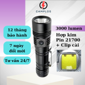 Đèn pin siêu sáng G40 3000 lumen đèn bin cầm tay vỏ hợp kim nhôm chống nước IPX4 led SST40 dùng pin 21700 5000mAh