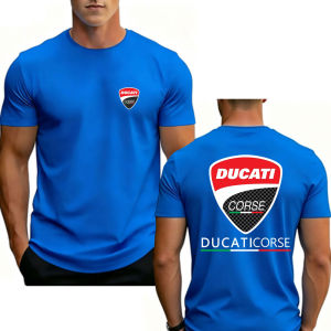 [Local Stock] VCC  New Men Ducati Corse Racing  Mens T-shirt Motorcycle Biker Short Sleeve Tee Breathable Casual Sports Crew Neck Summer Tops