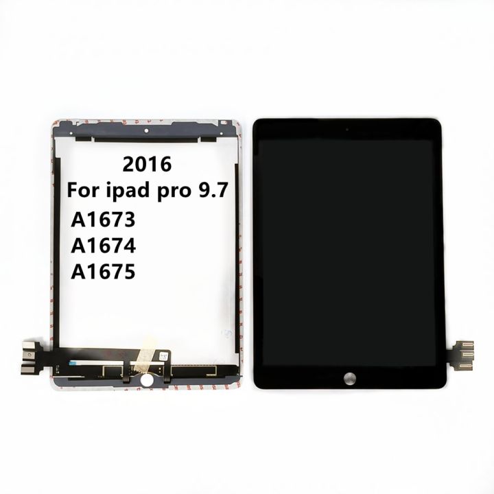 Apple IPad Pro Repair Part For IPad Pro 9.7 A1673 A1674 A1675 Touch Screen Digitizer Outer Lens Black/White Wholesale Touch Glass Replacement Black Or White Front Glass
