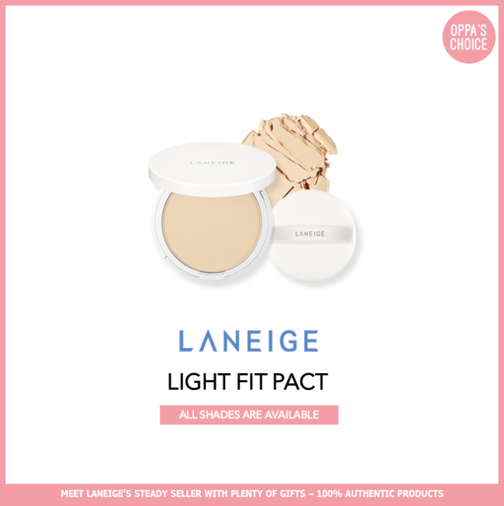 [READY TO SHIP] LANEIGE LIGHT FIT PACT (ALL SHADES ARE AVAILABLE) Lazada