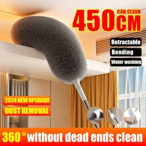 BUY 1 TAKE 1 Adjustable Stretch Extend Microfiber Feather duster 450CM Duster Cleaner Household Feather Duster Stainless Steel Household Dusting Brush For Cleaning Multifunctional Microfiber Dust Cleaning Tool