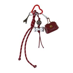 Fashion Keychain Bag Charm Enhancing Style with Practical Alloy and Leather Bags Pendant for Daily Commute or Travel