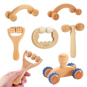 LAPBR Household Women Men Reflexology Tool Wood Therapy Arm Leg Foot Hand Muscle Pain Relief Wooden Massage Roller Muscle Roller Sticks Body Massage Tool Trigger Point Massager